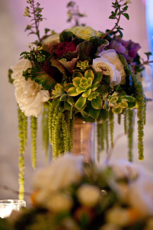 Liz's bouquet in water during the ceremony. Photo by Felici Photo.