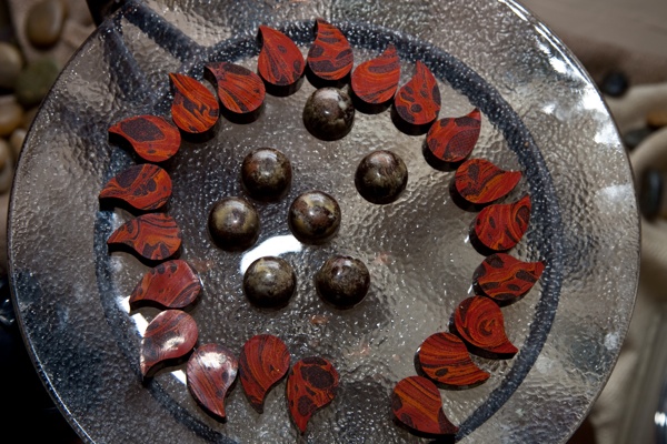 Spicy habenero jelly cream chocolates. Served with later with more coffee and port. Photo by Felici Photo.